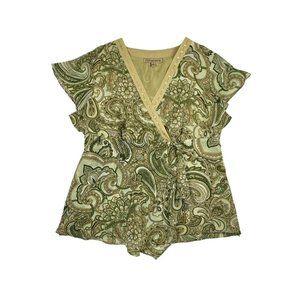 Green paisleyfairy grunge babydoll top.